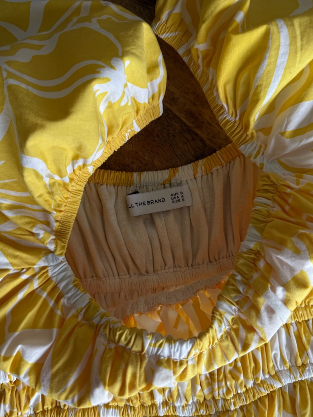 Faithfull Marinelli Floral Mini Dress Yellow Romantic Summer, S - Picture 10 of 13
